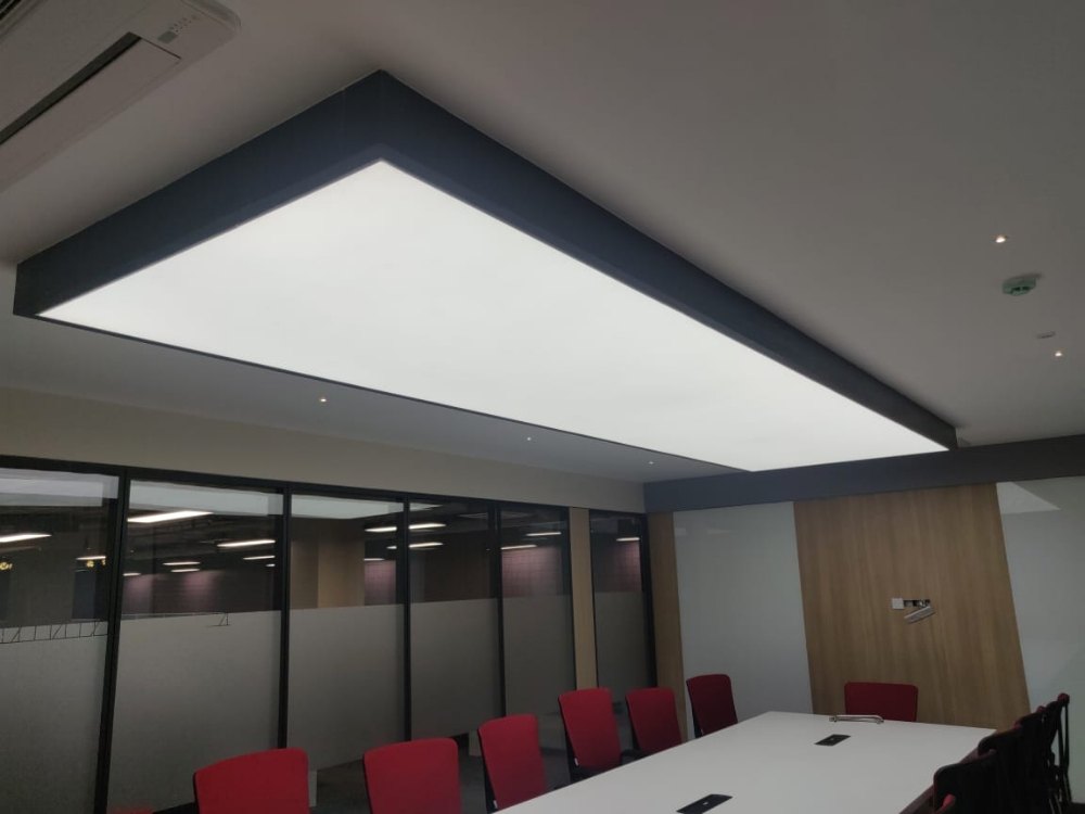 Translucent stretch ceiling