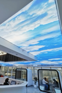 moving cloud ceiling