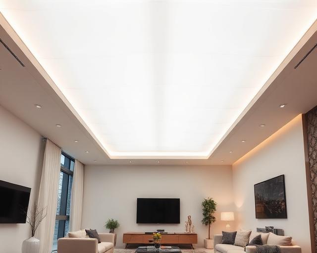 Translucent stretch ceiling