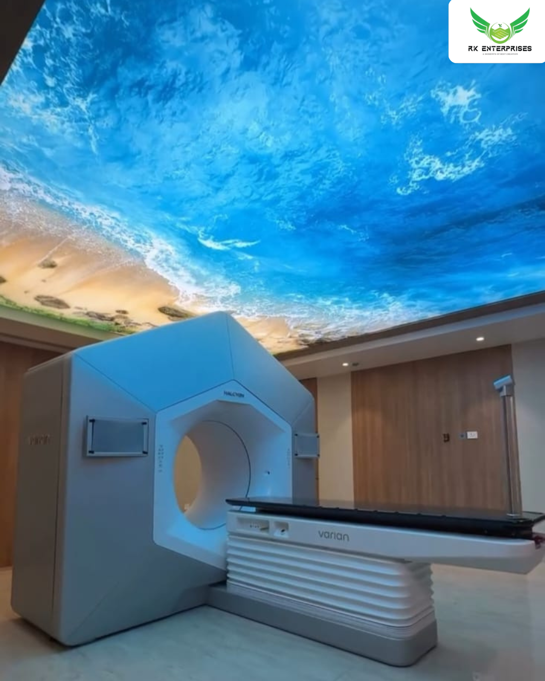 printed stretch ceiling at trichy silverline hospital