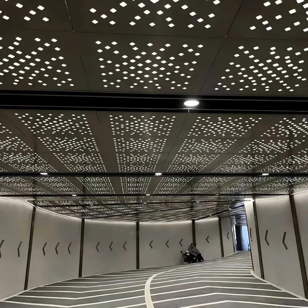 Metal perforated false ceiling