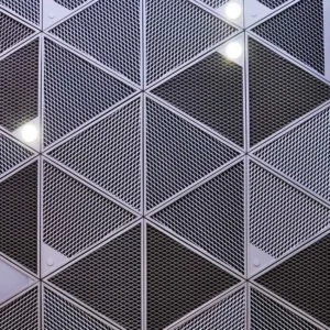 Expanded metal mesh ceiling