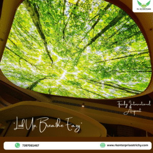 trichy airport stretch ceiling work by rk enterprises